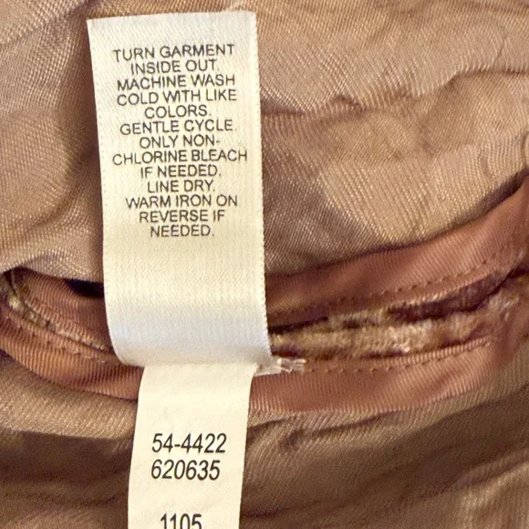 J. Jill Brown Crushed Velvet Blazer Jacket Size XL - Picture 6 of 8